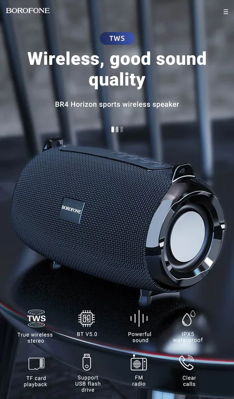Borofone BR4 Horizon sports wireless speaker