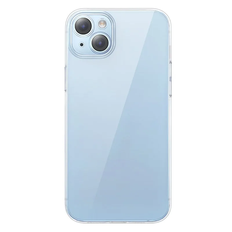 Baseus Crystal Series Ultra-Thin Case for iP 14 Plus (Pack of 1 with full coverage tempered glass screen protector and cleaning kit), Clear ARJB010002