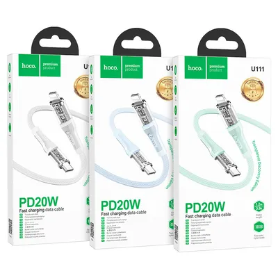 Hoco U111 iP Transparent Discovery Edition PD charging data cable