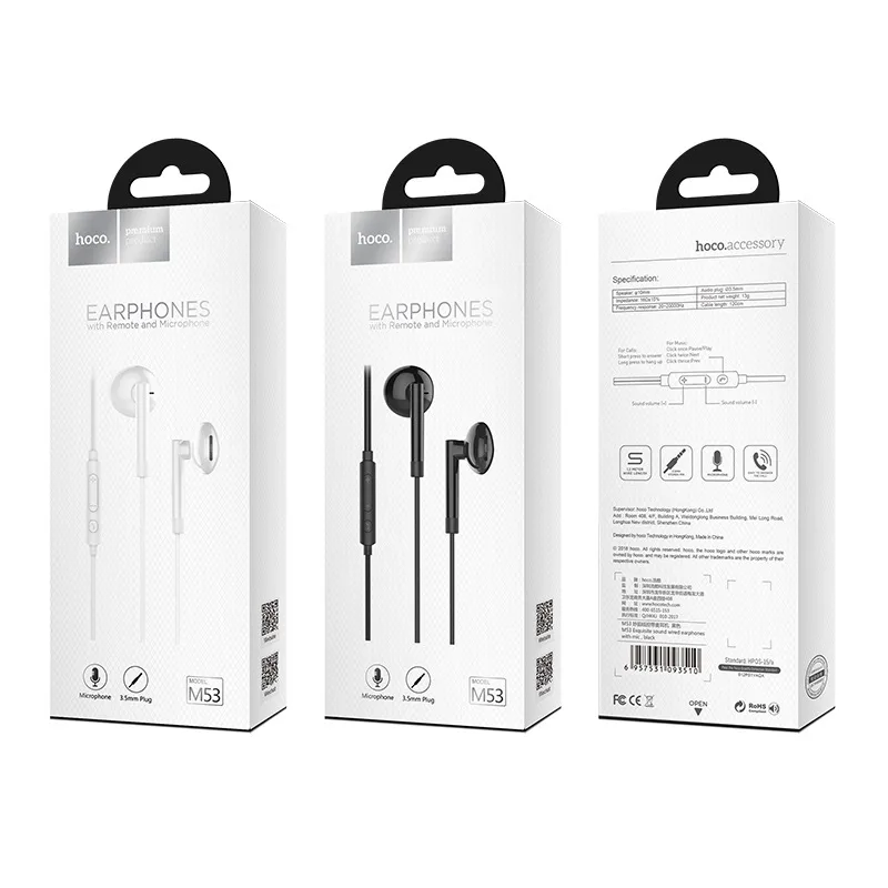 M53 Exquisite sound wired earphones with mic