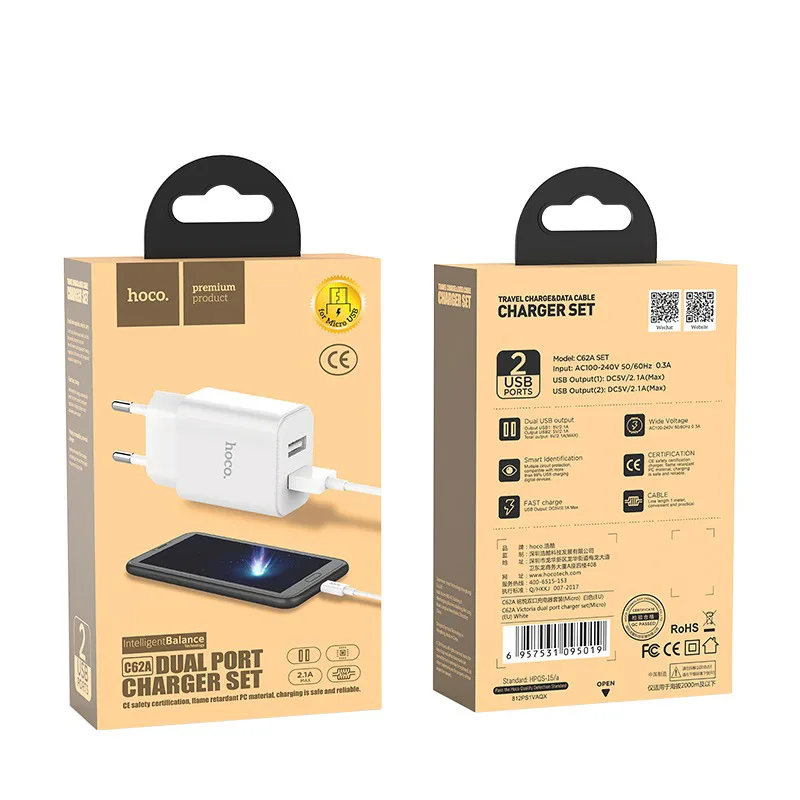 C62A Victoria dual port charger set(Micro)(EU)