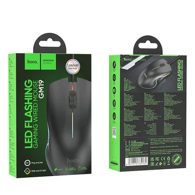 Hoco GM19 Enjoy gaming luminous wired mouse