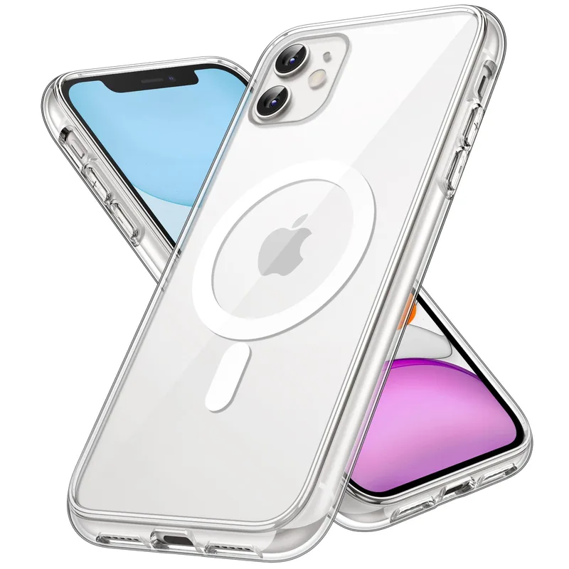 გამჭვირვალე ქეისი MagSafe-ით iPhone 11 სერიისთვის