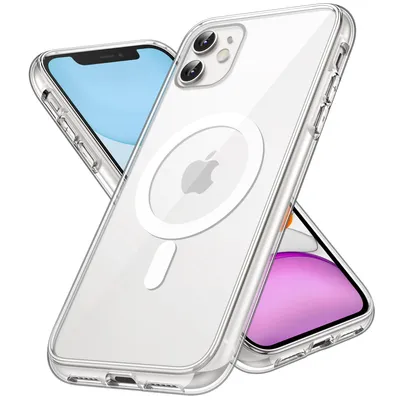 გამჭვირვალე ქეისი MagSafe-ით iPhone 11 სერიისთვის