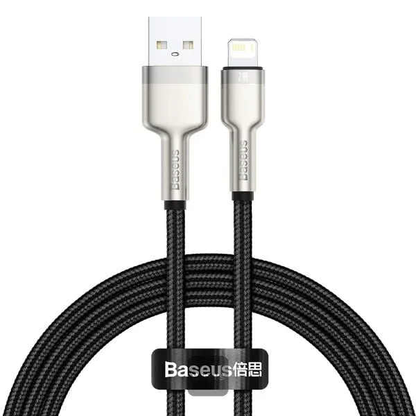 Baseus Cafule Series Metal Data Cable USB to IP 2.4A 1m Black CALJK-A01