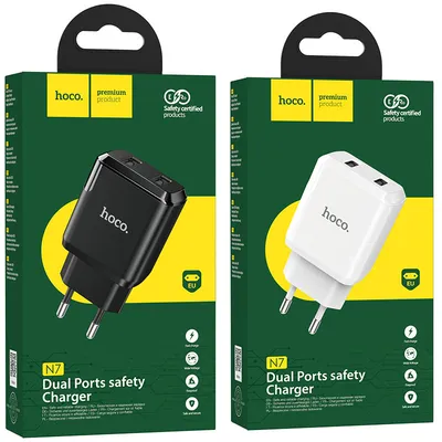 Hoco N7 Speedy dual port charger set(Type-C)(EU)