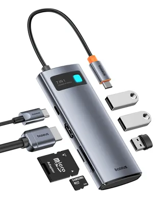 Baseus usb Hub (HDMI+USB3.0*2+Type-C Data+SD/TF)