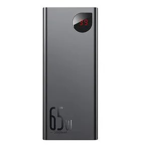 Baseus Adaman Metal Digital Display Quick Charge Power Bank 20000mAh 65W Black（With Simple Series Charging Cable USB to Type-C 3A 0.3m Black ) PPIMDA-D01