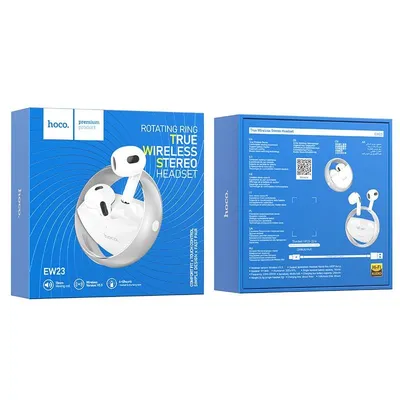 Hoco EW23 Canzone True Wireless BT headset თეთრი