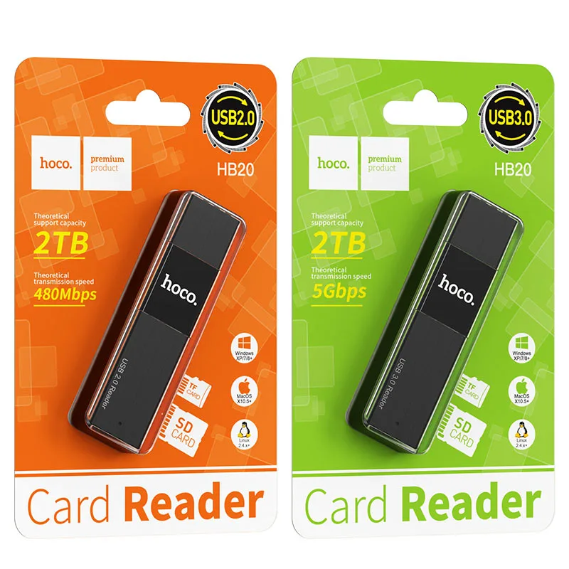 Hoco HB20 Mindful 2-in-1card reader(USB2.0)