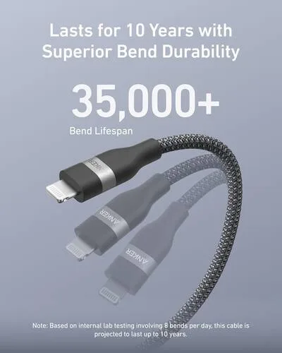 Anker 321 C-L data cable 0.9m Obsidian