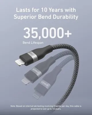Anker 321 C-L data cable 0.9m Obsidian