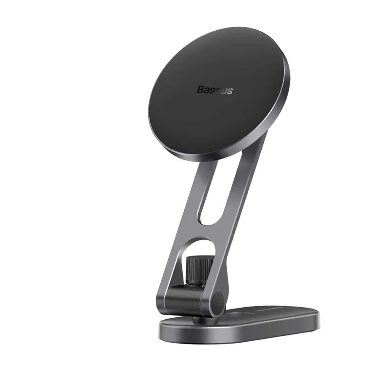 Baseus T-Space Series Folding Metal Car Mount Magnetic Phone Holder Frost Silver