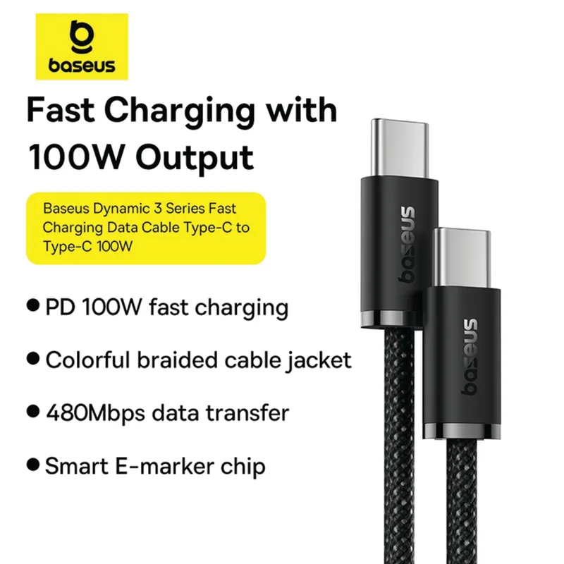 Baseus Cable PD 100W Fast Charging Dynamic 3 Series 2M