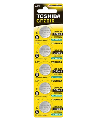 შეკვრა ელემენტების 5-ცალიანი CR2016 CP-5C TOSHIBA
