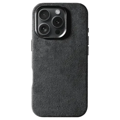 ალკანტარა ქეისი iP 16 Pro Max შავი