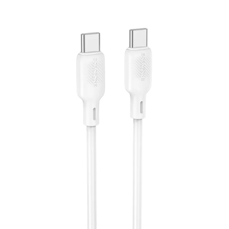 Borofone BX113 Lenny 60W silicone charging data cable C to C(L=1M) white