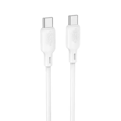 Borofone BX113 Lenny 60W silicone charging data cable C to C(L=1M) white