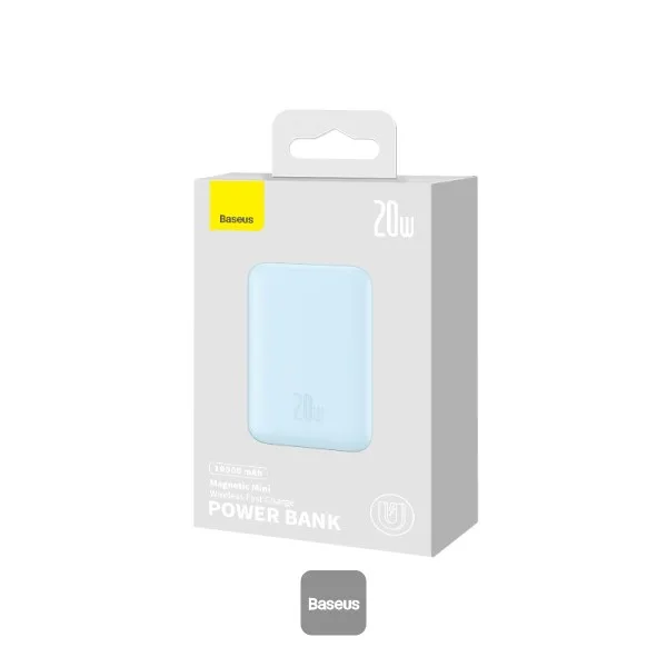 OS-Baseus Magnetic Mini Air Wireless Fast Charge Power Bank 6000mAhGalaxy Blue（Wit