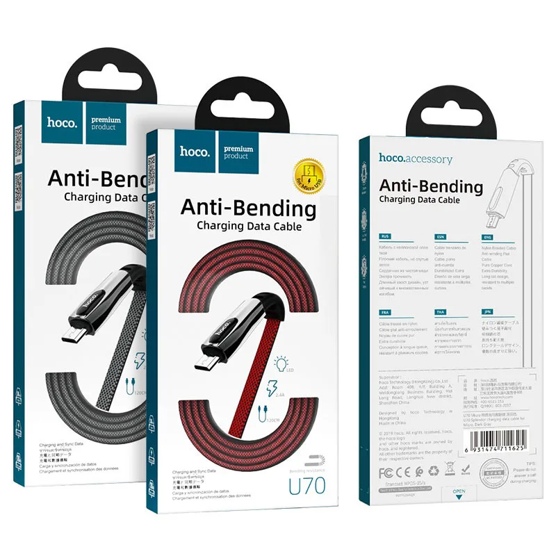 Hoco U70 Splendor charging data cable for Micro
