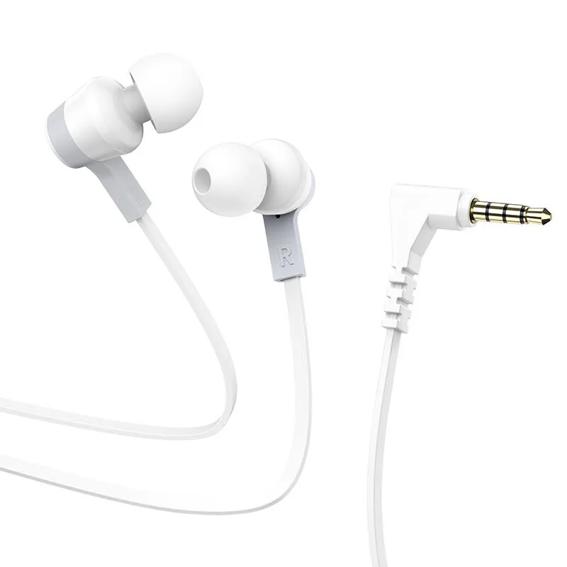 Hoco M86 Oceanic universal earphones with mic White
