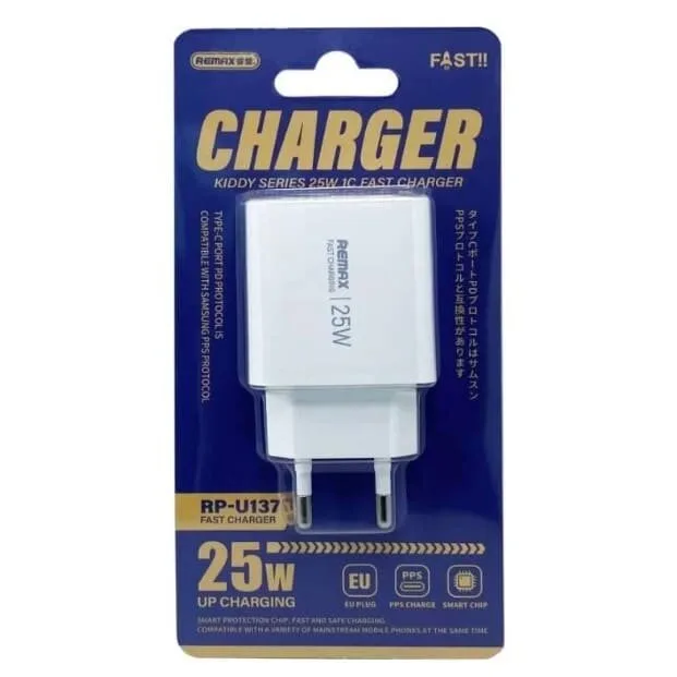 REMAX Kiddy Series 25W 1C Fast Charger RP-U137 EU-100