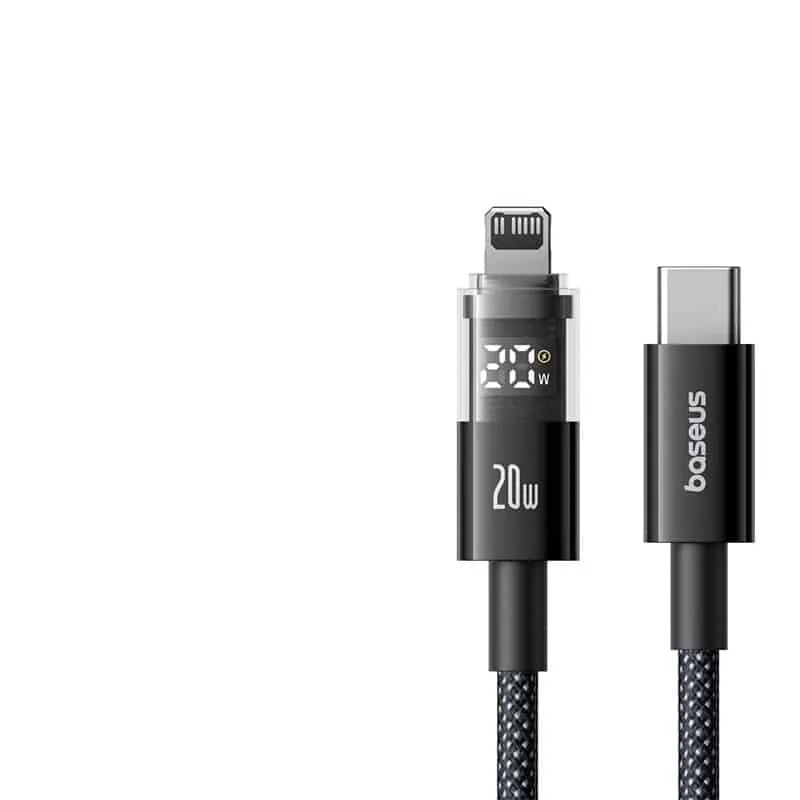 Baseus Display 2 Fast Charging Data Cable USB-C to iP 20W 1m Cosmic Black P10382703121-00