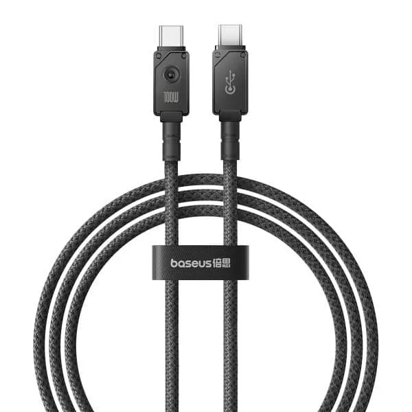 Baseus Unbreakable Series Fast Charging Data Cable Type-C to Type-C 100W 1m Cluster Black