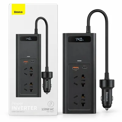 Baseus In-car Inverter 150W (220V CN/EU) Black