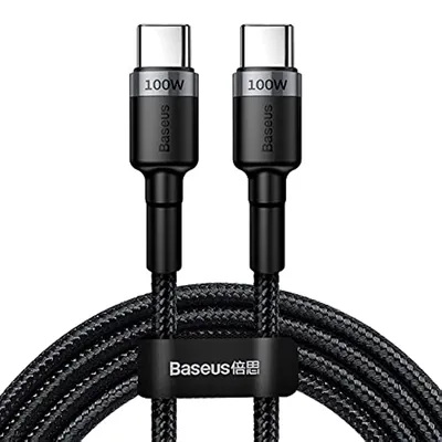 Baseus Cafule PD2.0 100W flash charging USB For Type-C cable (20V 5A)2m Gray+Bla