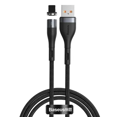 Baseus Zinc Magnetic Safe Fast Charging Data Cable USB to Type-C-iPhone 3A 1m Gr