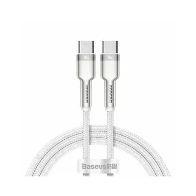 Baseus Crystal Fast Charging Data Cable USB-C to USB-C 100W 1m Moon White