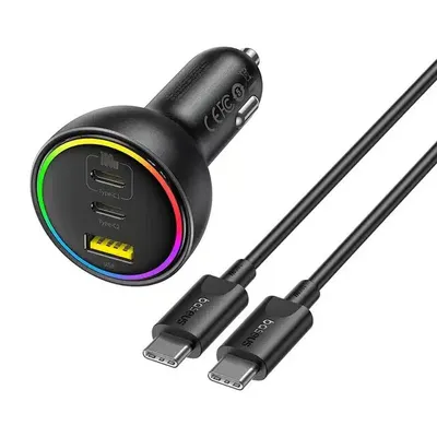 Baseus Multi-Port Fast Charge Car Charger C+C+U 152.5W Set Cluster Black（with Ba