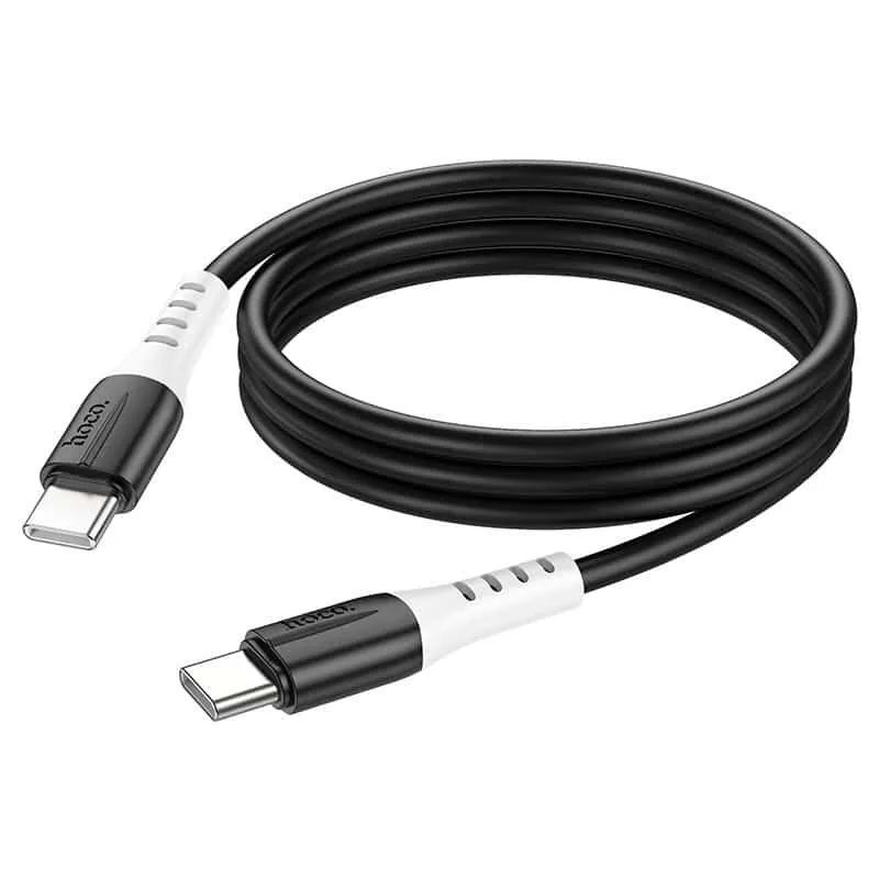 Hoco X82 Type-C to Type-C 60W silicone charging data cable Black