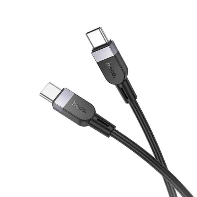 Hoco X109 Energy 60W silicone charging data cable C to C(L=1M) Black