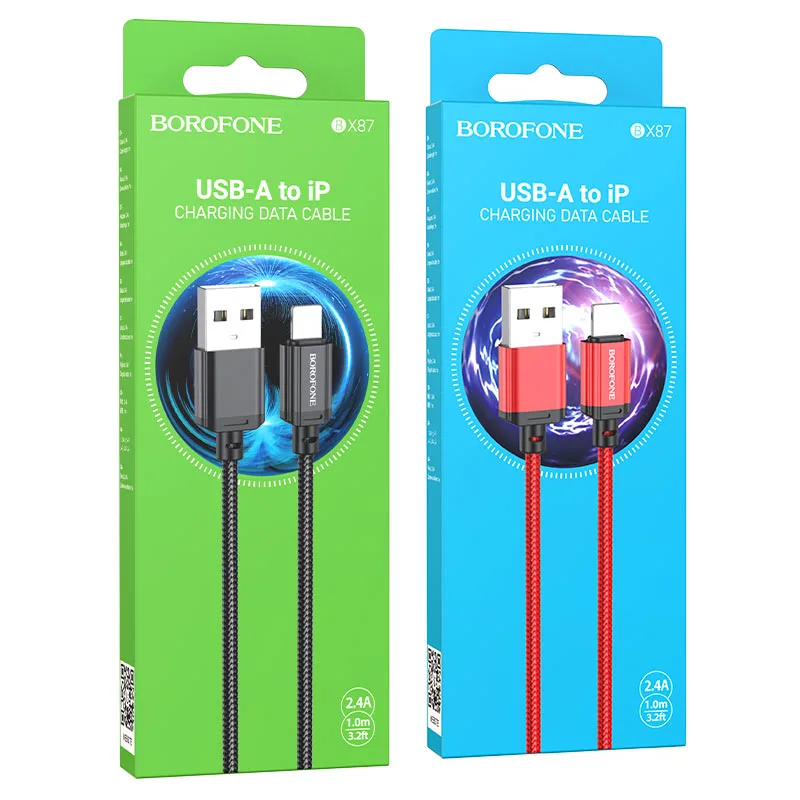 Borofone BX87 Sharp charging data cable for iP(packaged)