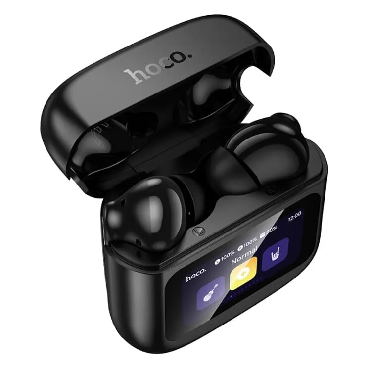 Hoco EQ14 Cool color true wireless BT headset with touch screen Black