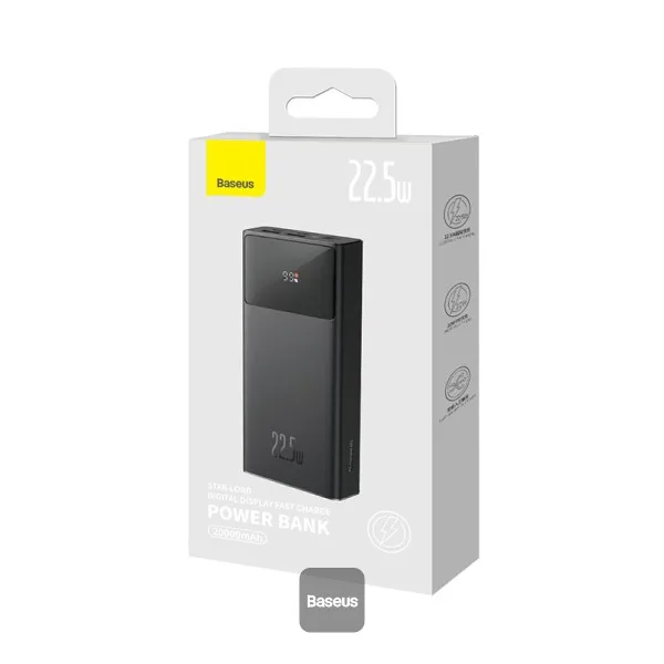 OS-Baseus Star-Lord Digital Display Fast Charging Power Bank 30000mAh 30W Cluster Black