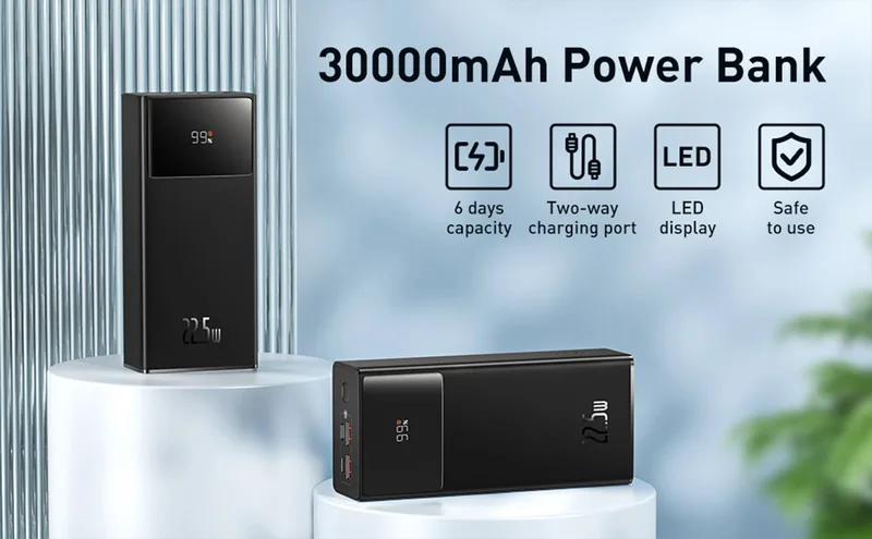 Baseus Star-Lord Digital Display Fast Charge Power Bank 30000mAh 22.5W PPXJ060101