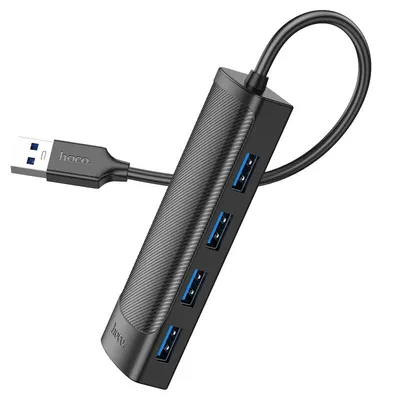 Hoco HB41 Easy safety 4-in-1 Adapter(USB to USB3.0*4)(L=0.2M)