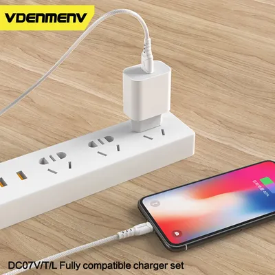 Vdenmenv Adapter+ Cable QC 3.0 18W DC07V
