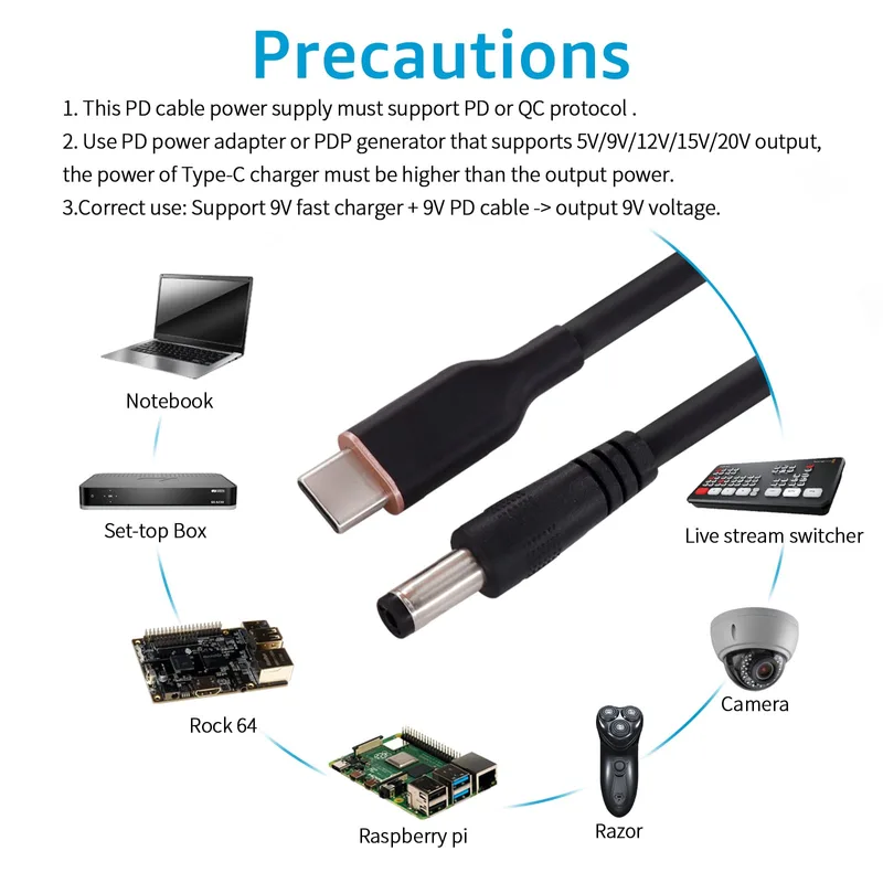 Vdenmenv Charger Type-C Cable With adapter DC09T