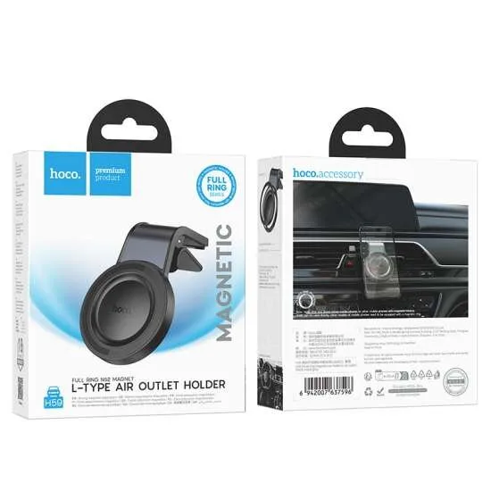Hoco H59 Show ring magnetic car holder(L air outlet)