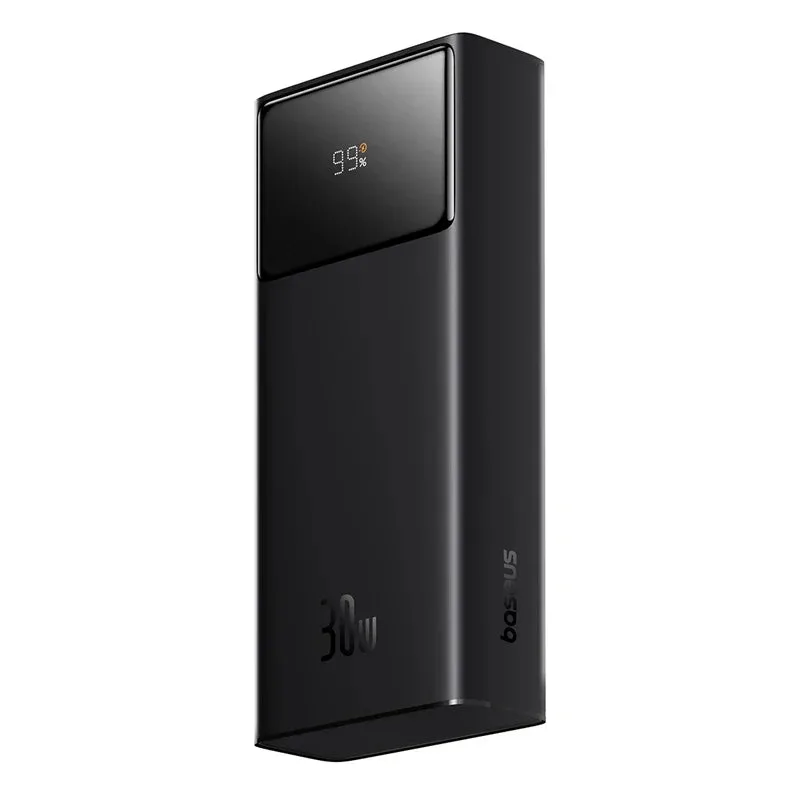 OS-Baseus Star-Lord Digital Display Fast Charging Power Bank 30000mAh 65W Cluster Black（With Simple Series Charging Cable USB to Type-C 3A 0.3m Black）