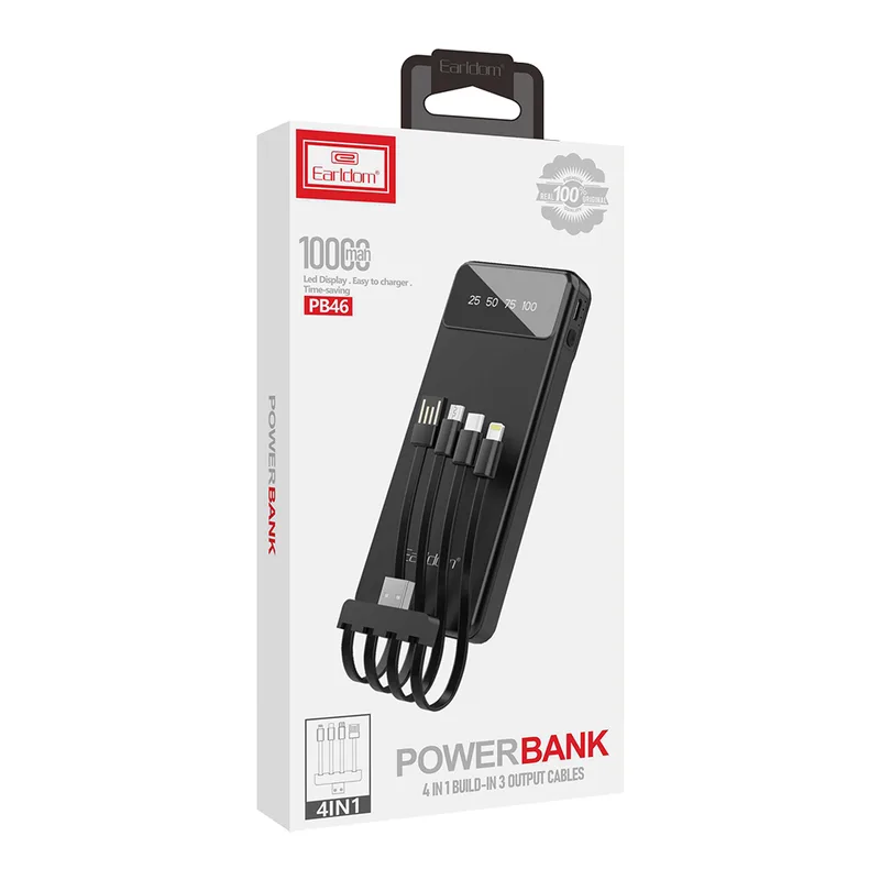 Ealrdom Power Bank With Cables PB46