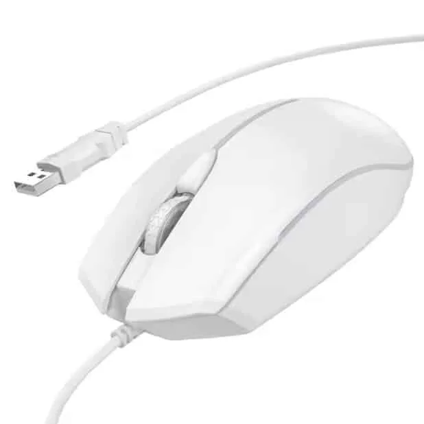 Hoco GM37 Wonderful gaming luminous wired mouse White