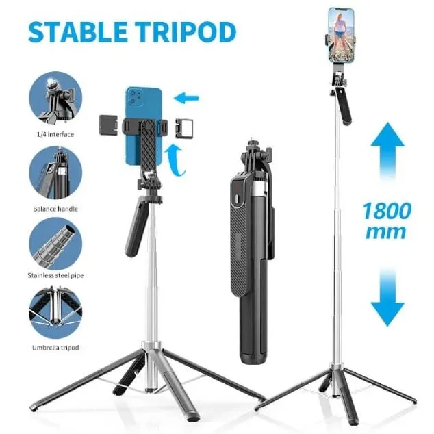 Seflie Stick 1.8M P180 360 Rotating Pan Tilt