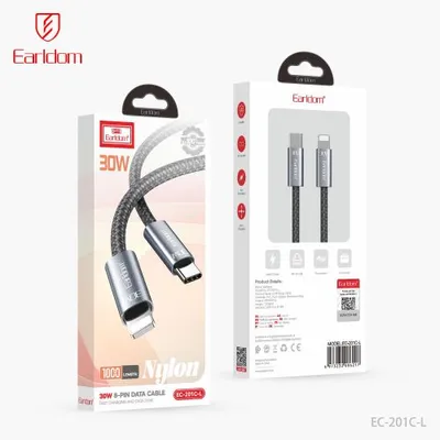 Earldom Cable Nylon 30W 8Pin To DAta Cable EC-201C-L