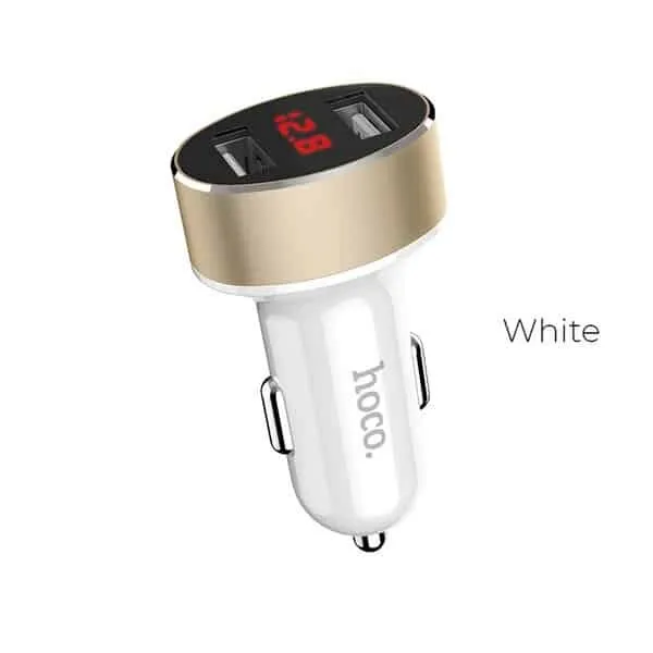 Z26 high praise dual port car charger with digital display