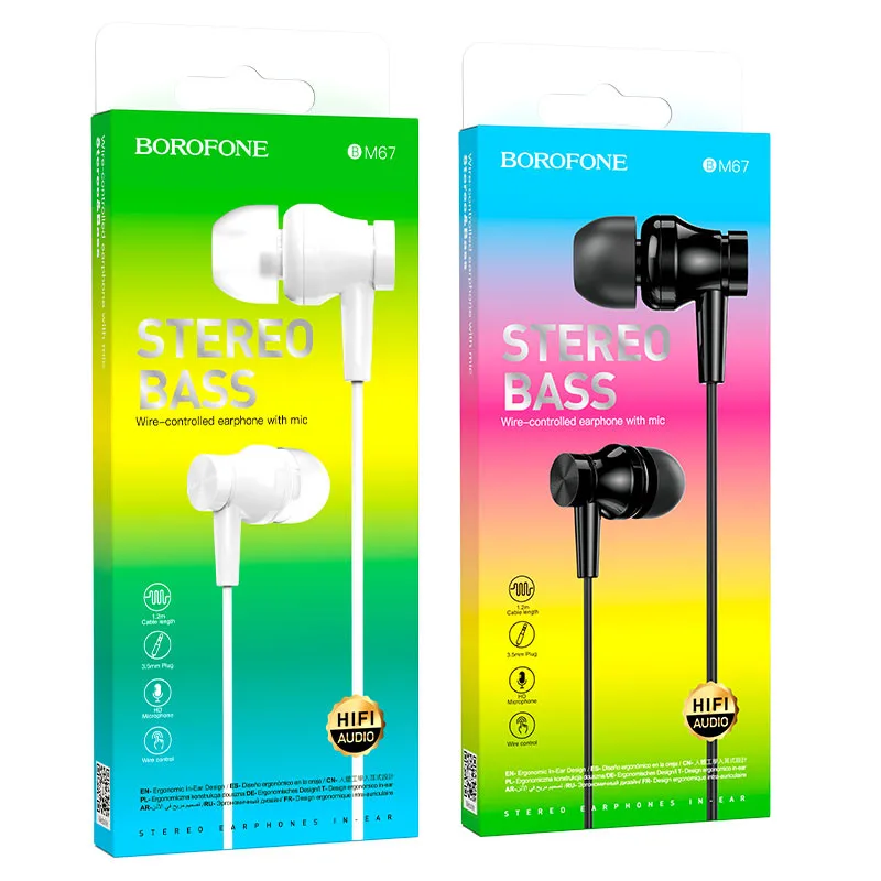 Borofone BM67 Talent universal earphones with mic
